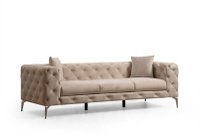 Canapea fixa COMO, 3 locuri, ecru, 237x90x70 cm - 1