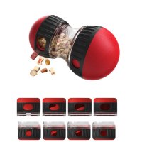SHAW Dispenser si Puzzle pentru Caini - Jucarie Interactiva cu Eliberare Recompense, Plastic Roșu, XS-L - 3