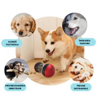 SHAW Dispenser si Puzzle pentru Caini - Jucarie Interactiva cu Eliberare Recompense, Plastic Roșu, XS-L - 4