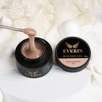 Everin Builder Gel Easy Leveling 16 – Gel Construcție Autonivelant 50g (Milky Mocha Nude) - 1