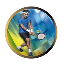 Emblema colorata simbol Tenis 25mm pentru medalii si cupe - 1