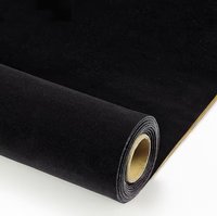 Sul autoadeziv catifea 0.75 x 2.5m NEAGRA pentru mobilier si tapiterii - 1