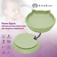 Bol din silicon AppeKids Kitty II Raw Green - 3