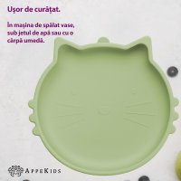 Bol din silicon AppeKids Kitty II Raw Green - 4