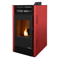 Soba pe peleți Fiama Fuoco 8 kW cu WiFi și aprindere electrică, ideală pentru 75 mp, Bordeaux - 1