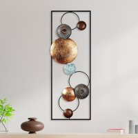 Tablou metalic Textured Multicolor 32x90x4 cm - 1