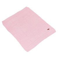 Paturica tricotata din bumbac si fibre bambus 80x100 cm Cangaroo Popcorn Pink - 3