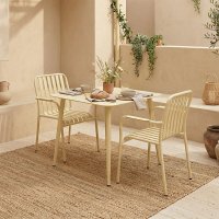 Set de mobilier pentru gradina Heven Vista, 3 piese, Champagne, 80x80x72 cm - 1