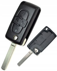 Carcasa cheie flip Techstar cu 4 butoane pentru Peugeot 1007 – model compatibil BRE2247 - 4