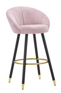 Taburet de bar Mauro Ferretti Praga, roz, 55 x 56 x 104 cm - 1