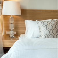 Husa pentru pilota Kotonia Home Hotel Damasc cu dungi cu latime de 2.5 cm, 100% bumbac, Alb, 180x200 cm - 2