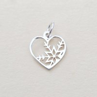 Charm ELM - Inima cu fulg de nea din Argint 925 - 1