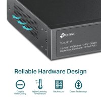 Switch TP-Link TL-SL1218P, 16 porturi PoE+, 10/100/1000 Mbps - 11