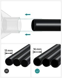 Dulap pentru haine, Songmics, Negru, 170x45x167 cm - 4