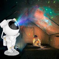 Proiector LED Astronaut cu Proiecție de Stele si Galaxii, Alb - 1