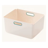 Organizator jucarii Little Mom Beige cu 2 compartimente, manere ergonomice, margini rotunjite, dimensiuni 50.2 x 34.8 x 66 cm - 3