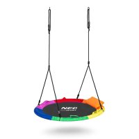 Leagan tip cuib pentru copii Neo-Sport 6 Multicolor 100cm, Perna atasata cu Velcro inclusa, Cadru din otel, material impermeabil 600D PE Oxford, greutate suportata 150kg - 2