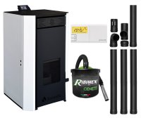 Fornello EVA 30 KW - Pachet Termosemineu pe Peleți cu Wi-Fi, Aspirator și Termostat Salus - 1