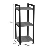 Raft de podea Black Metal Pako World Natural 33x28x70 cm - 6
