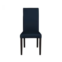 Scaun living TEO, picioare lemn wenge, piele ecologica albastru, 46x60x98 cm - 1