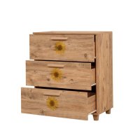 Comoda Leva din PAL melaminat, finisaj Pin Atlantic, 80 x 95 x 43 cm - 3