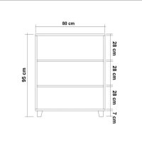 Comoda Leva din PAL melaminat, finisaj Pin Atlantic, 80 x 95 x 43 cm - 4