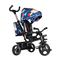 Tricicleta multifunctionala Lionelo Haari, Ultrapliabila, Albastru, Scaun reversibil si Control directie - 1