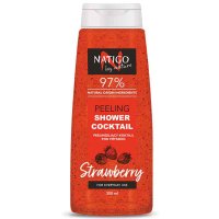Gel de dus exfoliant Cocktail cu extract de capsune, 300ml, Natigo By Nature - 1