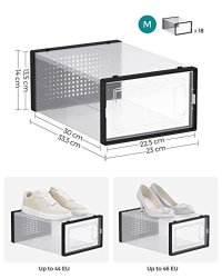 Pantofar din plastic, Songmics, Negru, 33.5×23.2×14.3 cm - 6