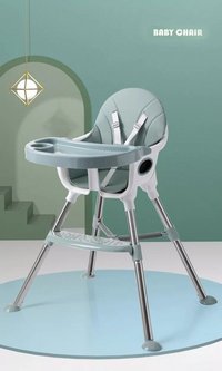 Scaun de masa transformabil Little Mom, multifunctional, cu tavita ajustabila, husa detasabila din piele ecologica, suport pentru picioare, dimensiune 75 x 53 x 83 cm, Elite Green - 4