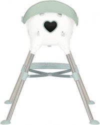 Scaun de masa transformabil Little Mom, multifunctional, cu tavita ajustabila, husa detasabila din piele ecologica, suport pentru picioare, dimensiune 75 x 53 x 83 cm, Elite Green - 9