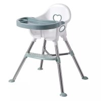 Scaun de masa transformabil Little Mom, multifunctional, cu tavita ajustabila, husa detasabila din piele ecologica, suport pentru picioare, dimensiune 75 x 53 x 83 cm, Elite Green - 13
