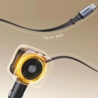 Incarcator auto rapid cu cablu retractabil UGREEN 60W Fast Car Charger EC602 USB-C/A - 3