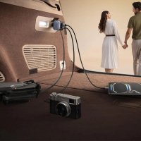 Incarcator auto rapid cu cablu retractabil UGREEN 60W Fast Car Charger EC602 USB-C/A - 5
