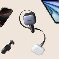 Incarcator auto rapid cu cablu retractabil UGREEN 60W Fast Car Charger EC602 USB-C/A - 7