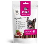 PET'S DESSERT Pure Doggie Delight Hypoallergenic, XS-XL, Struț, punguță recompense monoproteice fără cereale câini, alergii, 80g - 2