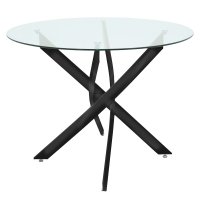Set mobilier sufragerie modern 5 piese Ezra, Negru, 80x80x75 cm - 3