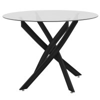 Set mobilier sufragerie modern 5 piese Ezra, Negru, 80x80x75 cm - 4