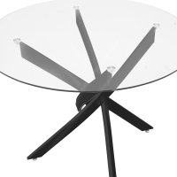 Set mobilier sufragerie modern 5 piese Ezra, Negru, 80x80x75 cm - 5