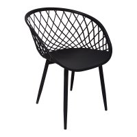 Set mobilier sufragerie modern 5 piese Ezra, Negru, 80x80x75 cm - 6