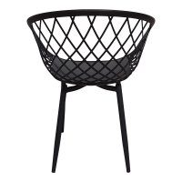 Set mobilier sufragerie modern 5 piese Ezra, Negru, 80x80x75 cm - 7