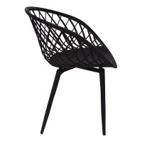Set mobilier sufragerie modern 5 piese Ezra, Negru, 80x80x75 cm - 8