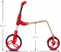 Trotineta pentru copii Sun Baby 006 EVO 360 Red, transformabila in bicicleta de echilibru fara pedale, vasrta 3-5 ani, greutatea maxima 20 kg, roti mari cauciucate, frana de picior pe roata din spate - 9