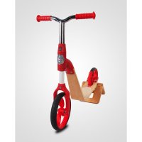 Trotineta pentru copii Sun Baby 006 EVO 360 Red, transformabila in bicicleta de echilibru fara pedale, vasrta 3-5 ani, greutatea maxima 20 kg, roti mari cauciucate, frana de picior pe roata din spate - 5