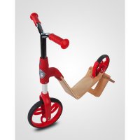 Trotineta pentru copii Sun Baby 006 EVO 360 Red, transformabila in bicicleta de echilibru fara pedale, vasrta 3-5 ani, greutatea maxima 20 kg, roti mari cauciucate, frana de picior pe roata din spate - 7