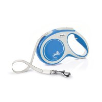 FLEXI Comfort, lesă bandă retractabilă câini, nylon, albastru, M(25kg, 5m) - 2
