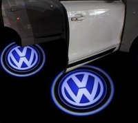 Set 2 Holograme LED cu LOGO VOLKSWAGEN pentru Portiere - 1