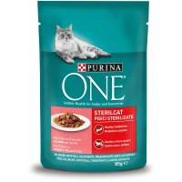 PURINA One Sterilcat, Somon cu Morcov, plic hrană umedă pisici sterilizate, (în sos), 85g - 3