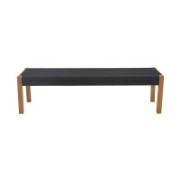 Banca de Gradina Uma Boho PakoWorld Negru 120x45x40 cm - 2