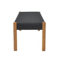 Banca de Gradina Uma Boho PakoWorld Negru 120x45x40 cm - 3